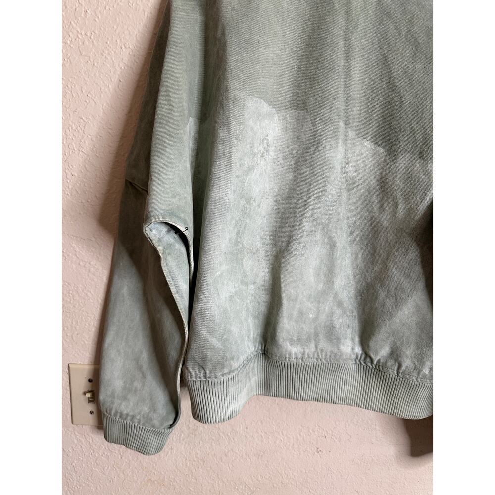 Simon Miller Stone Washed Sage Green Bomber Denim Jacket Mens Medium - Picture 4 of 13